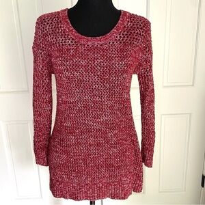 Lucky Brand maroon loose knit sweater size small